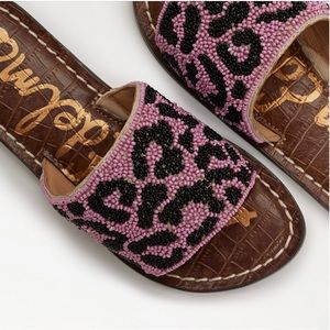 Pink Leopard Gunner Kids Slide Sandal size 11